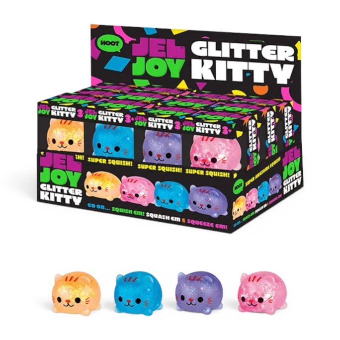 Wholesale Squishy Glitter Cat 4.3x5x3.5 CDU | Wholesale Direct