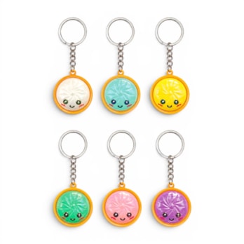 Wholesale Pearlised Dumpling Keyring 3.5cm CDU | Wholesale Direct