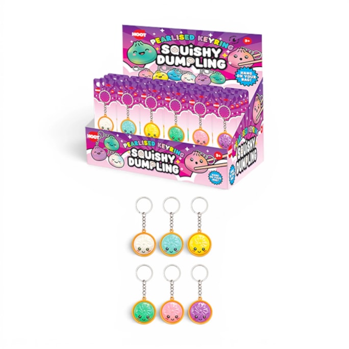 Wholesale Pearlised Dumpling Keyring 3.5cm CDU | Wholesale Direct