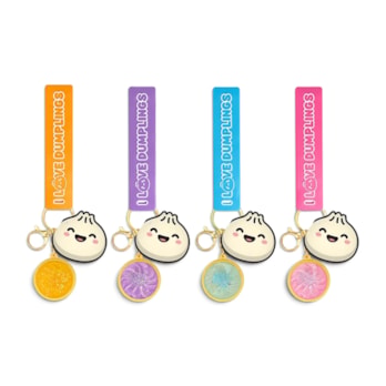 Wholesale Squishy LED Dumpling Keyring With Tag 3.5cm CDU | Wholesale Direct