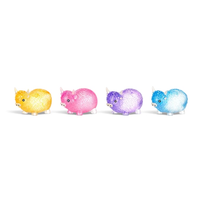 Wholesale Glitter Highland Cow Sugar Filled Squishy 9.5cm CDU | Wholesale Direct