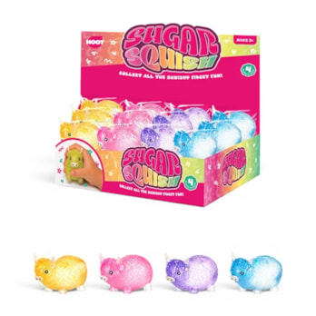 Wholesale Glitter Highland Cow Sugar Filled Squishy 9.5cm CDU | Wholesale Direct