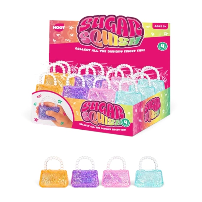 Wholesale Glitter Handbag Sugar Filled Squishy CDU | Wholesale Direct