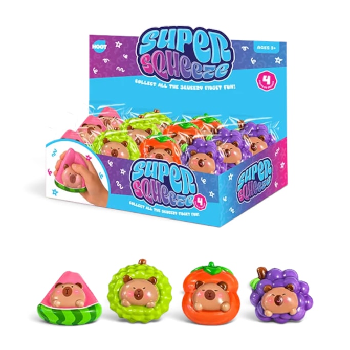 Wholesale Animal PU Fruit Squeezy 9cm CDU | Wholesale Direct