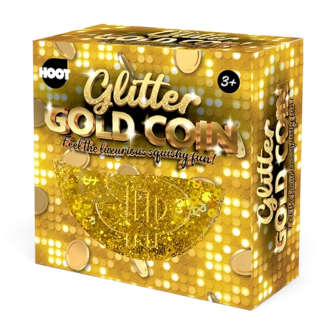 Wholesale Big Glitter Squishy Coin 8.5cm CDU | Wholesale Direct