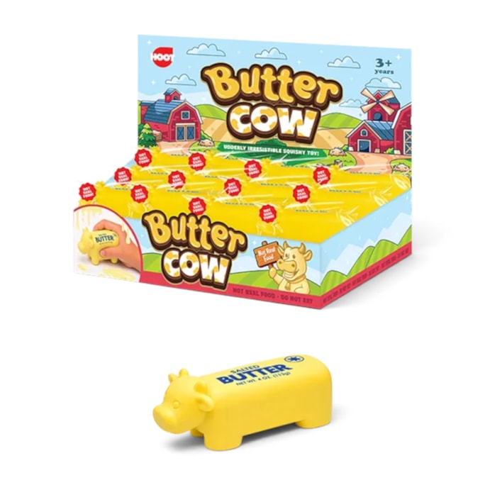 Wholesale Butter Cow PU Squeezy 16cm CDU | Wholesale Direct