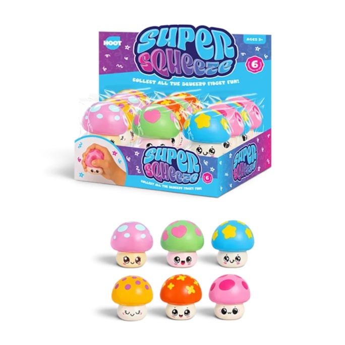 Wholesale Mushroom PU Squeezy 9cm CDU | Wholesale Direct