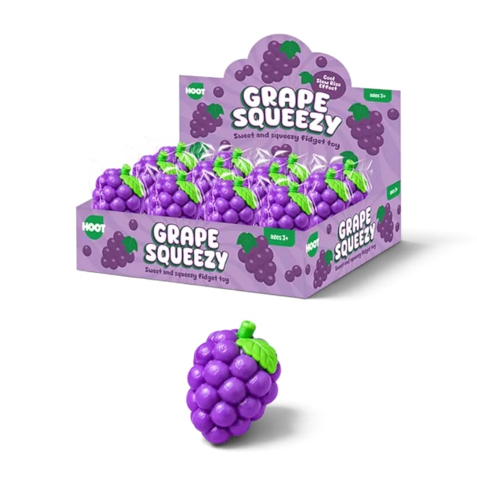 Wholesale Grape PU Squeezy 11.5cm CDU | Wholesale Direct