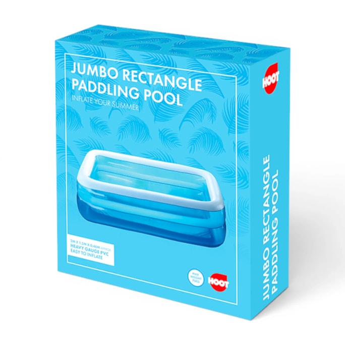 Wholesale Jumbo Rectangle Paddling Pool 2m X 1.45m x 0.46m | Wholesale Direct Wholesale Jumbo Rectangle Paddling Pool 2m X 1.45m x 0.46m | Wholesale Direct