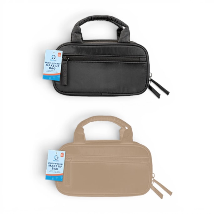 Wholesale Multi-Pocket Make Up Bag 21cm x 11cm | Wholesale Direct