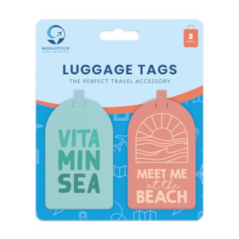Wholesale Trend PU Leather Luggage Tags 2pk | Wholesale Direct