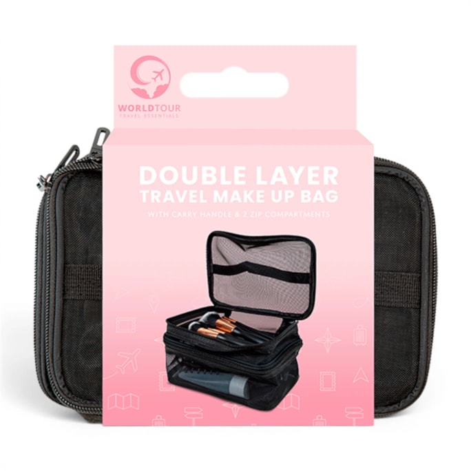 Wholesale Double Layer Travel Make Up Bag CDU | Wholesale Direct