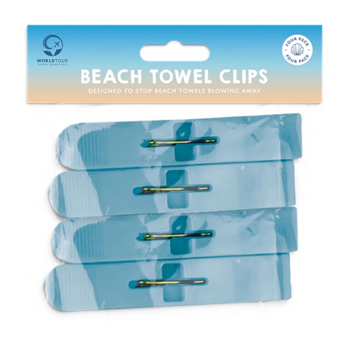 Wholesale Beach Towel Clips - 4 Pack | Wholesale Direct
