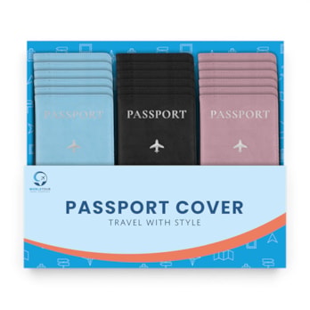 Wholesale Foil PU Leather Passport Cover CDU | Wholesale Direct