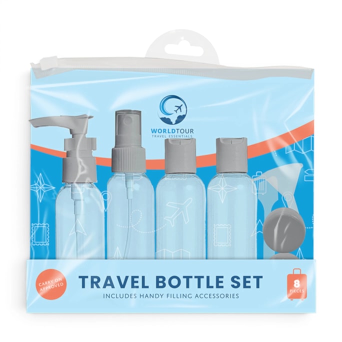 Wholesale Travel Bottle Set 8pc | Wholesale Direct Wholesale Travel Bottle Set 8pc | Wholesale Direct