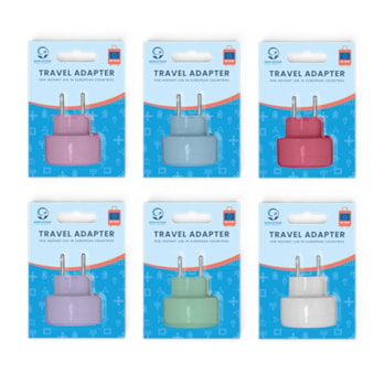 Wholesale Coloured Travel Adaptor UK to EU | Wholesale Direct Wholesale Coloured Travel Adaptor UK to EU | Wholesale Direct