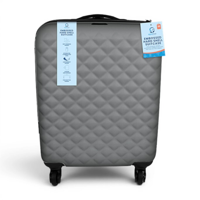 Wholesale Travel 20" Embossed Shell Suitcase | Wholesale Direct