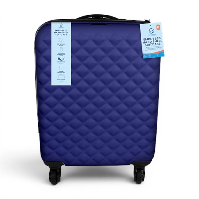 Wholesale Travel 20" Embossed Shell Suitcase | Wholesale Direct Wholesale Travel 20" Embossed Shell Suitcase | Wholesale Direct