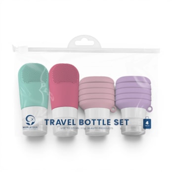 Wholesale Travel Silicone Bottle Set 4pk | Wholesale Direct