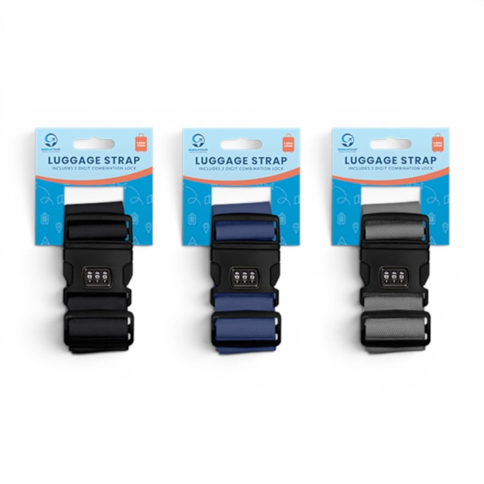 Wholesale Tri Combo Luggage Strap 1.8m | Wholesale Direct