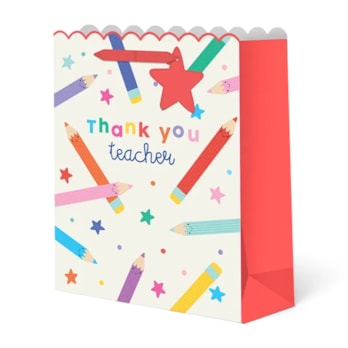 Wholesale Thank You Teacher Medium Gift Bag Clip Strip | Wholesale Direct