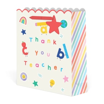 Wholesale Thank You Teacher Small Gift Bag Clip Strip | Wholesale Direct