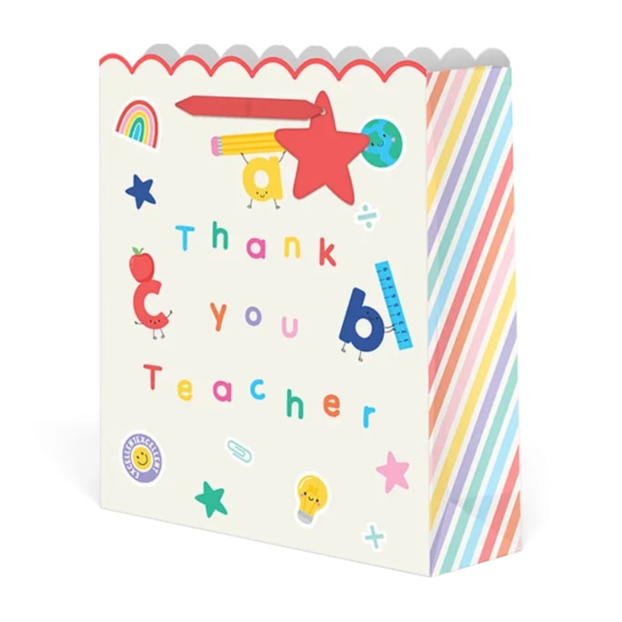 Wholesale Thank You Teacher Small Gift Bag Clip Strip | Wholesale Direct