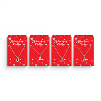 Wholesale Valentine's Day Silver Heart Necklaces in CDU | Wholesale Direct
