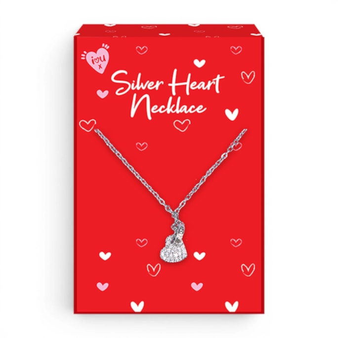 Wholesale Valentine's Day Silver Heart Necklaces in CDU | Wholesale Direct