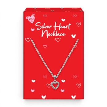 Wholesale Valentine's Day Silver Heart Necklaces in CDU | Wholesale Direct