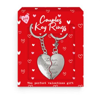 Wholesale Twin Heart Couples Key Ring in CDU | Wholesale Direct