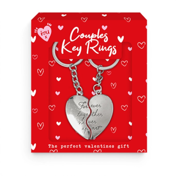 Wholesale Twin Heart Couples Key Ring in CDU | Wholesale Direct