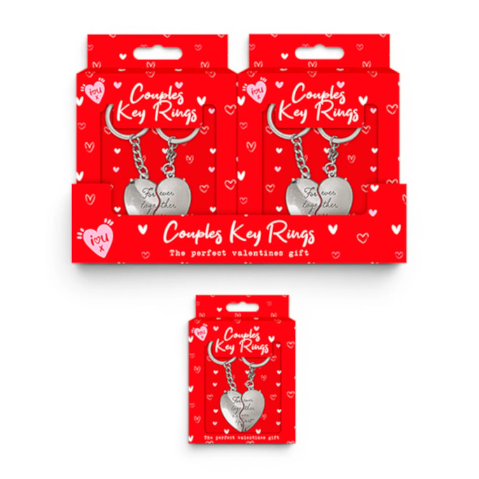 Wholesale Twin Heart Couples Key Ring in CDU | Wholesale Direct
