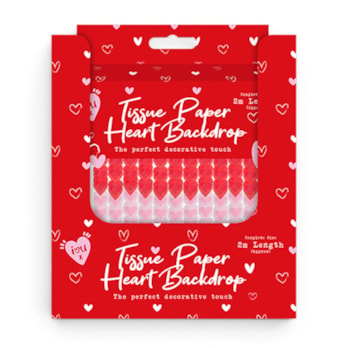Wholesale Valentine's Heart Ombre Tissue Paper Backdrop CDU | Wholesale Direct
