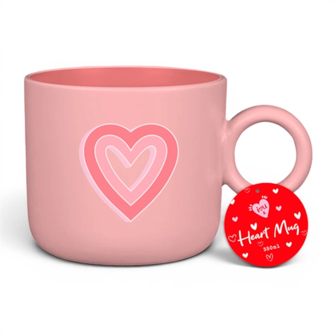 Wholesale Valentine's Printed Heart Mug 350ML | Wholesale Direct