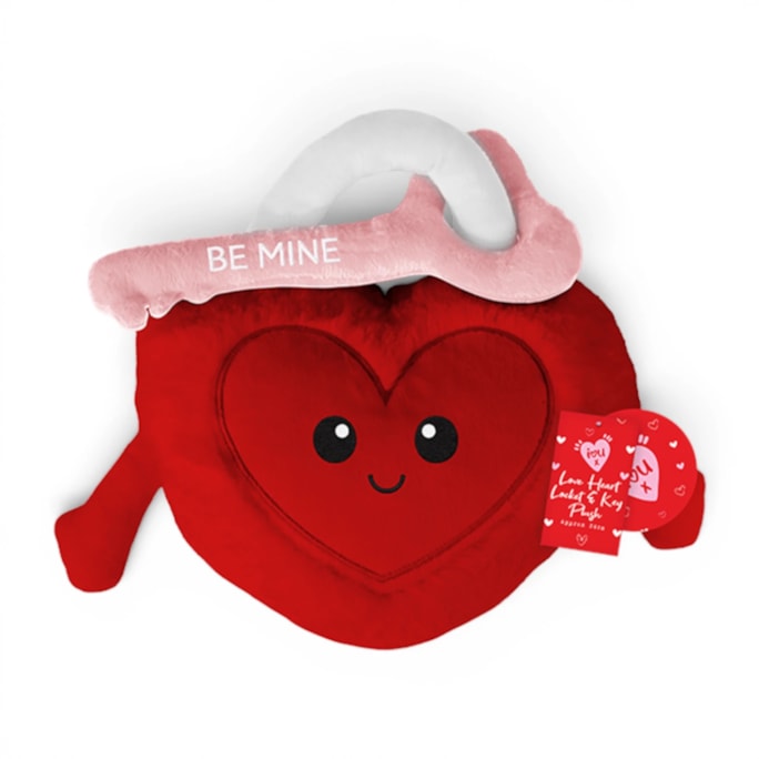 Wholesale Valentines Love Heart Locket and Key Plush 24cm | Wholesale Direct