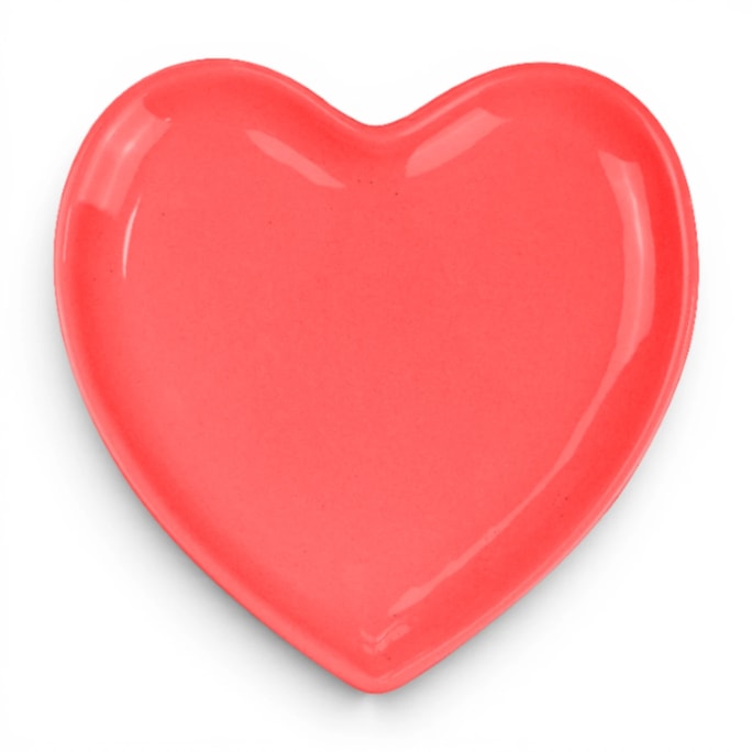 Wholesale Red and White Ceramic Heart Plate | Wholesale Direct