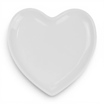 Wholesale Red and White Ceramic Heart Plate | Wholesale Direct