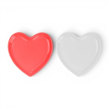 Wholesale Red and White Ceramic Heart Plate | Wholesale Direct