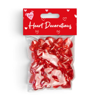 Wholesale Valentine's Acrylic Heart Decorations 75g | Wholesale Direct