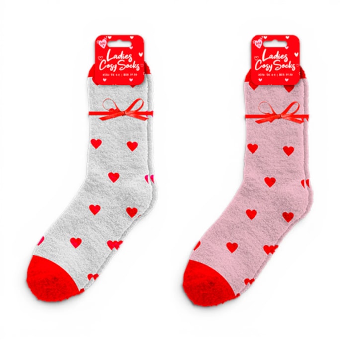 Wholesale Valentine's Ladies Cozy Socks | Wholesale Direct