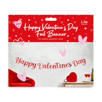 Wholesale Happy Valentine's Day Foil Banner 1.5M | Wholesale Direct