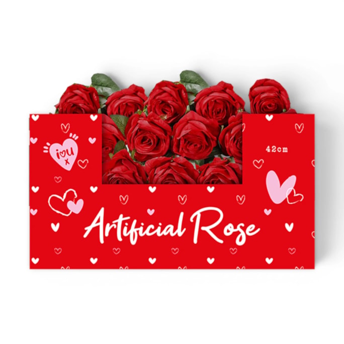 Wholesale Valentine's Artificial Rose 42cm in in CDU | Wholesale Direct