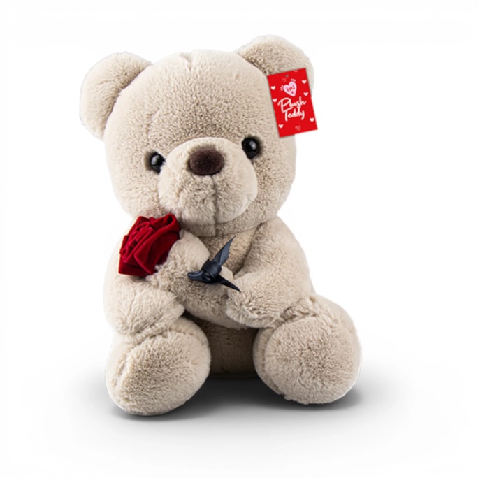 Wholesale Valentine's Plush Teddy with Rose 27cm | Wholesale Direct
