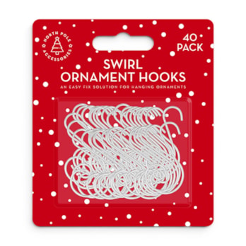 Wholesale Swirl Ornament Hooks 40pk | Wholesale Direct