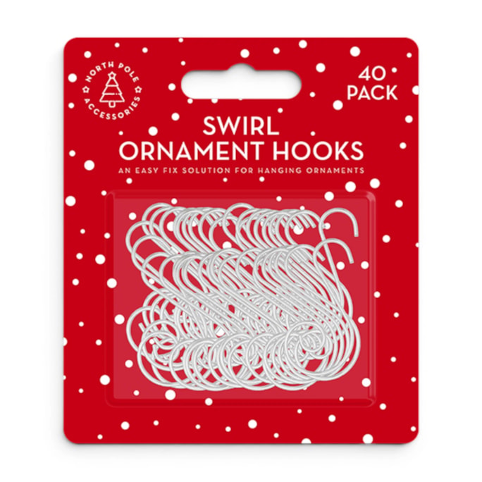 Wholesale Swirl Ornament Hooks 40pk | Wholesale Direct