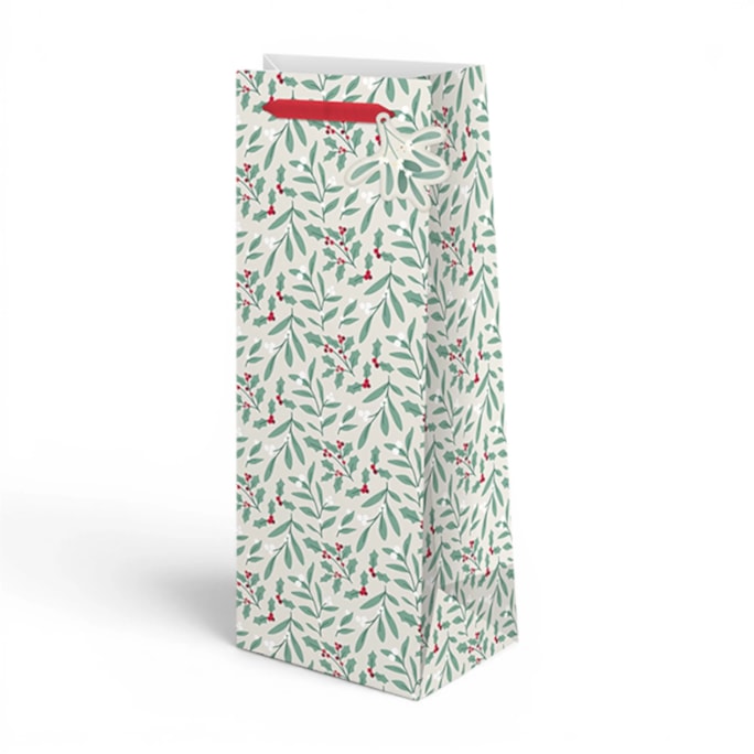 Wholesale Christmas Luxury Foiled Bottle Bag | Wholesale Direct