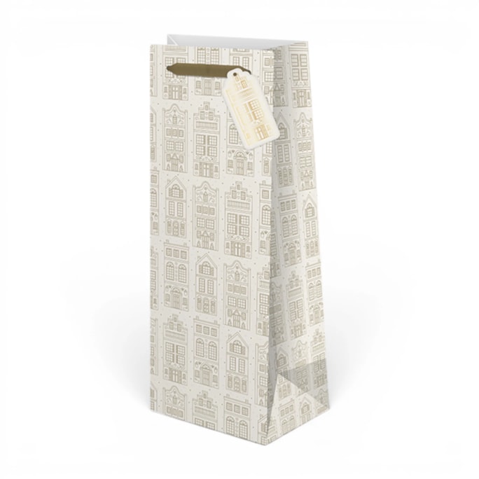 Wholesale Christmas Luxury Foiled Bottle Bag | Wholesale Direct