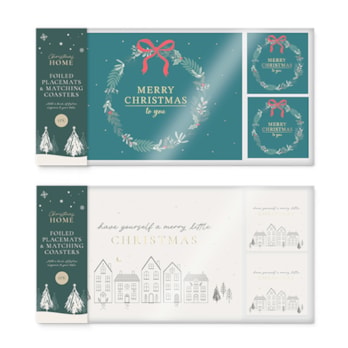 Wholesale Foiled Coasters & Placemats 4pk | Wholesale Direct