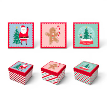 Wholesale Christmas Square Gift Box 16cm x 16cm | Wholesale Direct
